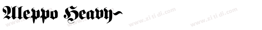 Aleppo Heavy字体转换